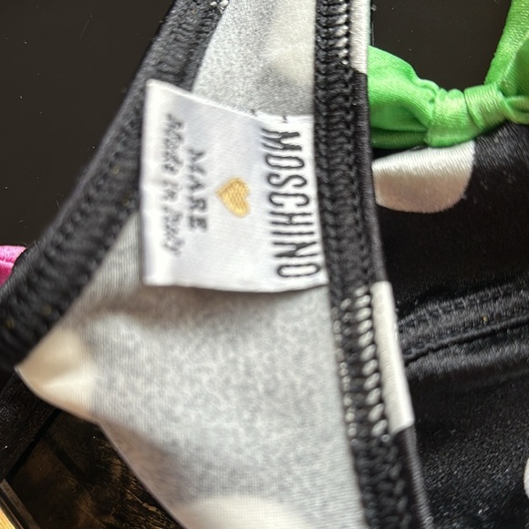 Moschino MARE Polka Dot Bow Bikini Swimsuit Vintage - Picture 9 of 11